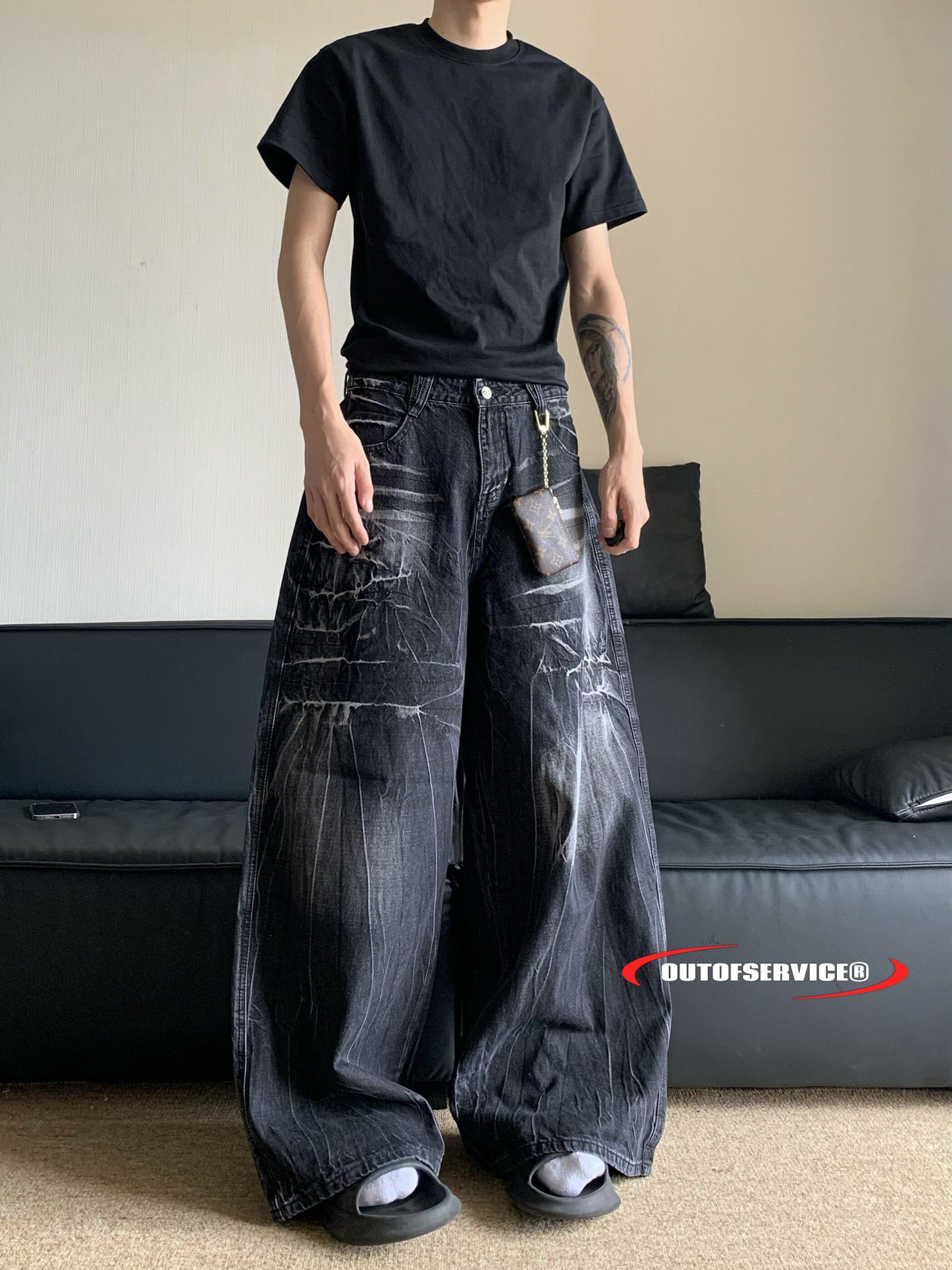 OFS!STUDIO washed baggy jeans #P01