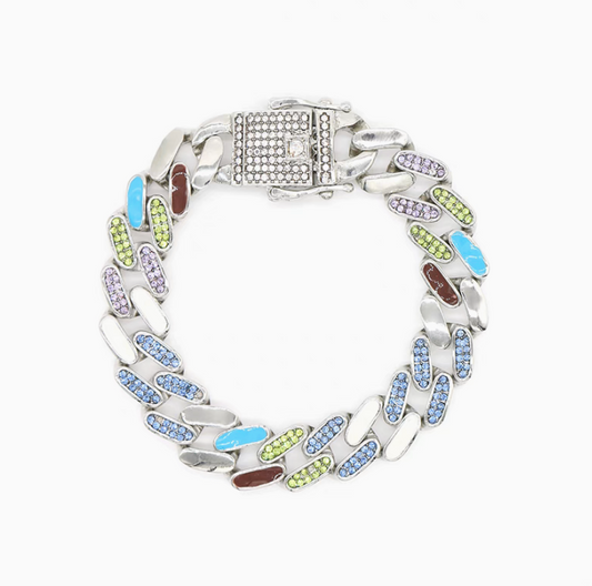 Maison Emerald vsch cuban colored bracelet